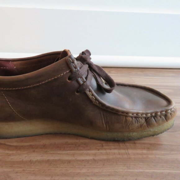 CLARKS ORIGINALS Wallabee Chukka Shoes in Brown Leather - Men's Size US 9 - Picture 13 of 15